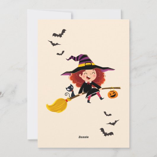 Schattigee kinder boo Spooktacular Halloween uitno Feestdagenkaart (Achterkant)