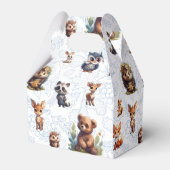 Schattigee Kinder bosdieren Patroon Bedankdoosjes (Voorkant Zijde)