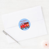 Schattigee Kinder Brandmotor Sticker/Label Cupcake Ronde Sticker (Envelop)
