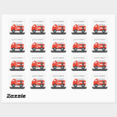 Schattigee Kinder brandweerwagen Stickers (Vel)