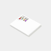 Schattigee Kinder Cartoon Holding Speech Therapy W Post-it® Notes (Schuin)