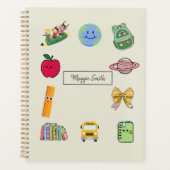 Schattigee Kinder Cartoon School Herinneringen Per Planner (Voorkant)