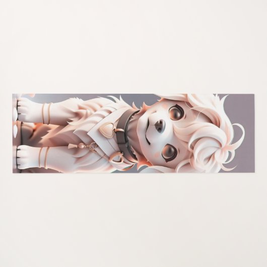 Schattigee Kinder Chibi Golden Retriever Puppy Cus Yogamat (Achterkant (horizontaal))