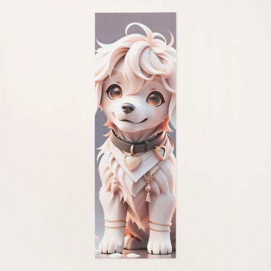 Schattigee Kinder Chibi Golden Retriever Puppy Cus Yogamat (Achterkant)