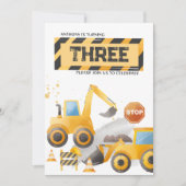 Schattigee Kinder constructie verjaardagsfeestje Kaart (Voorkant)