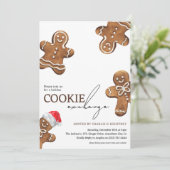 Schattigee Kinder Cookie Exchange Vakantie Kerstmi Kaart (Staand voorkant)