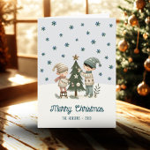 Schattigee Kinder decoratie kerstboom tekening Feestdagen Kaart