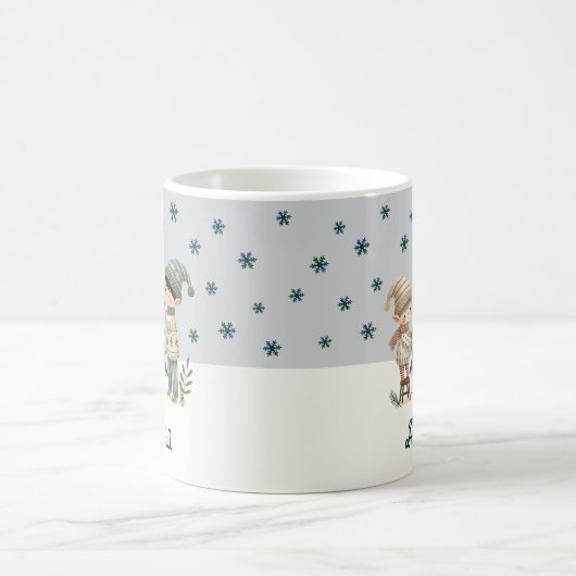 Schattigee Kinder Decorating Kerstboom Tekennaam Koffiemok (Center)