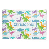 Schattigee Kinder dinosaurus en namen Kussensloop (Achterkant)