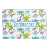 Schattigee Kinder dinosaurus en namen Kussensloop (Voorkant)