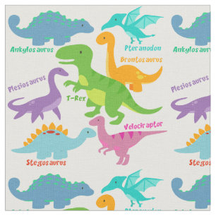 Schattigee Kinder dinosaurussen en namen Stof