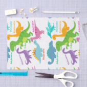 Schattigee Kinder dinosaurussen en namen Tissuepapier (Craft)