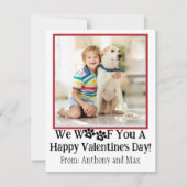 Schattigee Kinder Dog Photo Classroom Valentijnsda Notitiekaartje (Voorkant)