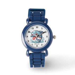 Schattigee kinder dolfijn Voeg naam unisex toe Horloge