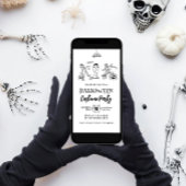 Schattigee Kinder Doodle Halloween Kostuumfeest Kaart