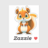 Schattigee Kinder eekhoorn bos dierlijke Cartoon G Sticker (Vel)