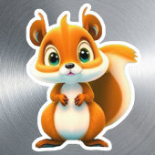Schattigee Kinder eekhoorn bos dierlijke Cartoon G Sticker