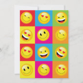 Schattigee Kinder Emoji Party Happy Face Emoticon Kaart (Voorkant)