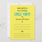 Schattigee Kinder Emoji Party Happy Face Emoticon Kaart (Achterkant)