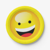 Schattigee Kinder Emoji Party Happy Face Emoticon Papieren Bordje (Voorkant)
