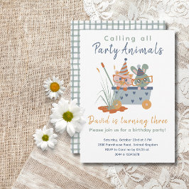 Schattigee Kinder feestdieren verjaardagsuitnodigi Kaart