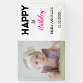 Schattigee Kinder Gepersonaliseerde Foto Age Verja Spandoek (Verticaal)