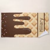 Schattigee Kinder Girly Monogram Strandlaken (Voorkant)