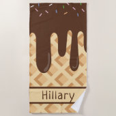 Schattigee Kinder Girly Monogram Strandlaken (Voorkant)