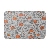 Schattigee Kinder Halloween Doodle Pattern Badmat (Voorkant)