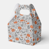 Schattigee Kinder Halloween Doodle Pattern Bedankdoosjes (Achterkant)