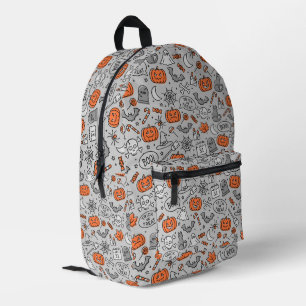 Schattigee Kinder Halloween Doodle Pattern Bedrukte Rugzak