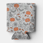 Schattigee Kinder Halloween Doodle Pattern Blikjeskoeler (Voorkant)