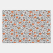 Schattigee Kinder Halloween Doodle Pattern Inpakpapier Vel (Voorkant)