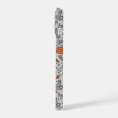 Schattigee Kinder Halloween Doodle Pattern iPhone 15 Case (Linkerkant)