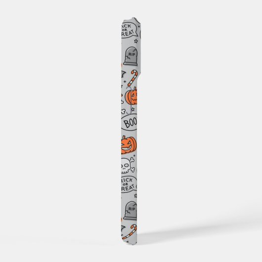 Schattigee Kinder Halloween Doodle Pattern iPhone 15 Case (Rechterkant)