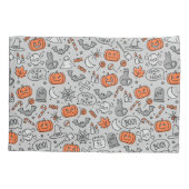 Schattigee Kinder Halloween Doodle Pattern Kussensloop (Achterkant)