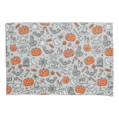 Schattigee Kinder Halloween Doodle Pattern Kussensloop (Voorkant)