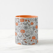 Schattigee Kinder Halloween Doodle Pattern Mok (Midden)