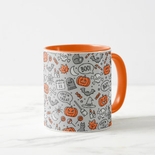 Schattigee Kinder Halloween Doodle Pattern Mok