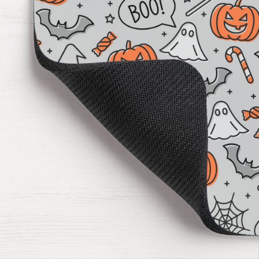 Schattigee Kinder Halloween Doodle Pattern Muismat (Hoek)