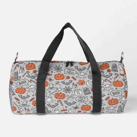 Schattigee Kinder Halloween Doodle Pattern Plunjezak (Achterkant)