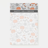 Schattigee Kinder Halloween Doodle Pattern Post-it® Notes (Voorkant)
