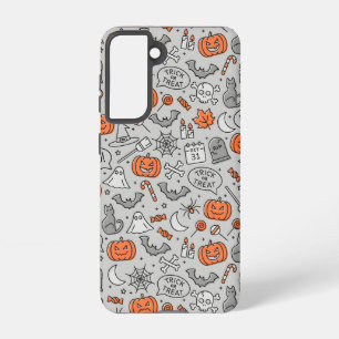 Schattigee Kinder Halloween Doodle Pattern Samsung Galaxy Hoesje