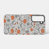 Schattigee Kinder Halloween Doodle Pattern Samsung Galaxy Hoesje (Achterkant horizontaal)