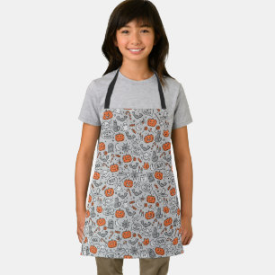 Schattigee Kinder Halloween Doodle Pattern Schort
