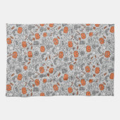 Schattigee Kinder Halloween Doodle Pattern Theedoek (Horizontaal)