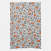 Schattigee Kinder Halloween Doodle Pattern Theedoek (Verticaal)