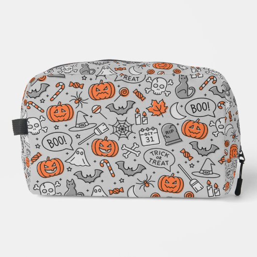 Schattigee Kinder Halloween Doodle Pattern Toilettasje (Voorkant)