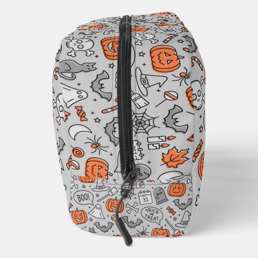 Schattigee Kinder Halloween Doodle Pattern Toilettasje (Rechts)