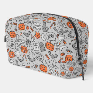 Schattigee Kinder Halloween Doodle Pattern Toilettasje